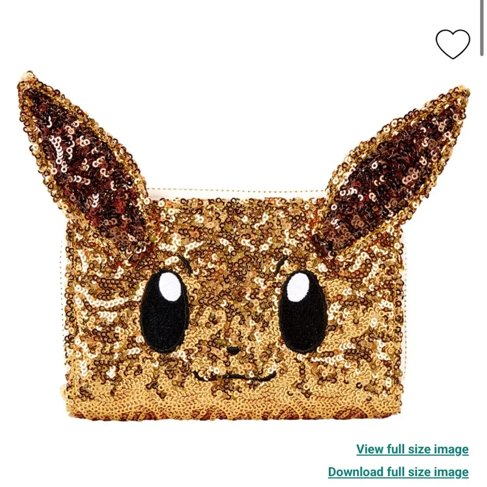 Loungefly Pokémon Exclusive Eevee Sequin Cosplay Mini Backpack & Wallet Set